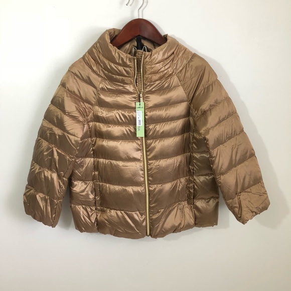 Nwt Sam Edelman Gold Puffer Jacket 